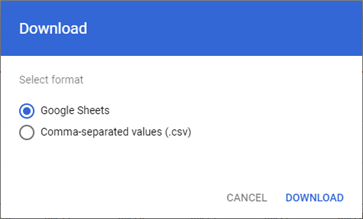 Download the Google Workspaces storage