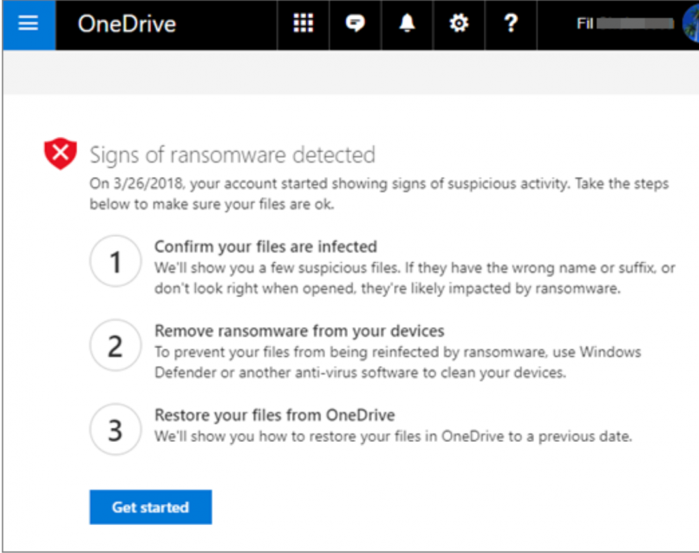 Microsoft Security Features gap: Signs of ransomware detected by Microsoft