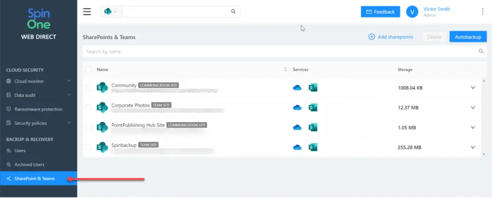 Cloud SaaS Backup for SharePoint and Teams Backup SharePoint and Teams