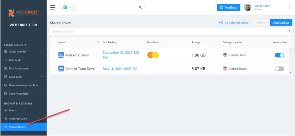 Cloud SaaS Backup for Shared Drives Backup Shared Drive™ in Google Workspace™