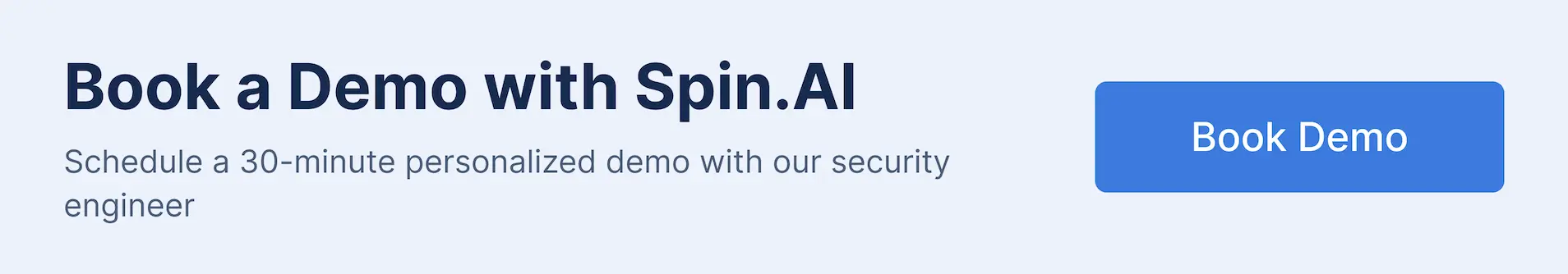 book a SpinOne demo call to action with blue button