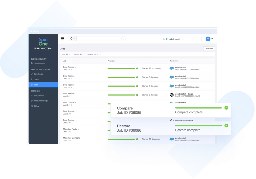 Alt: Backup Salesforce Data and Metadata with SpinBackup
