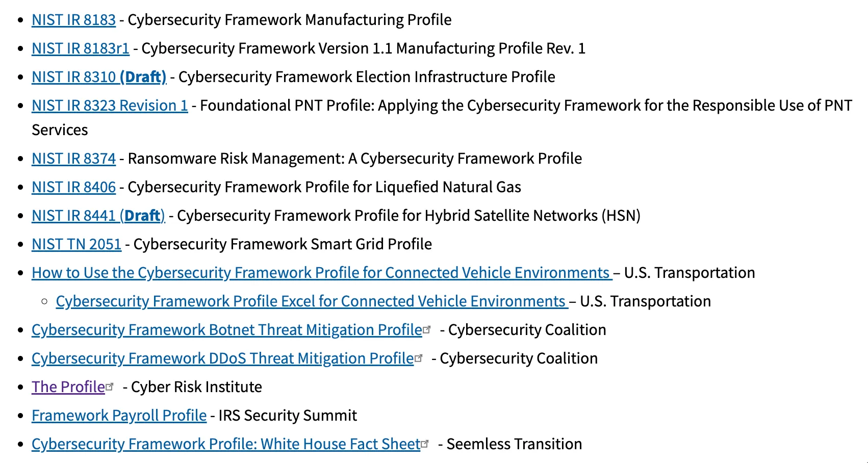 NIST Cybersecurity framework