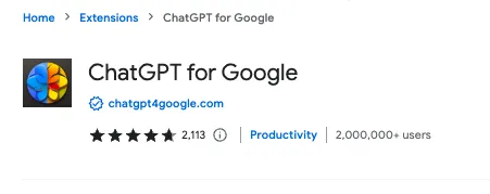 ChatGPT for Google