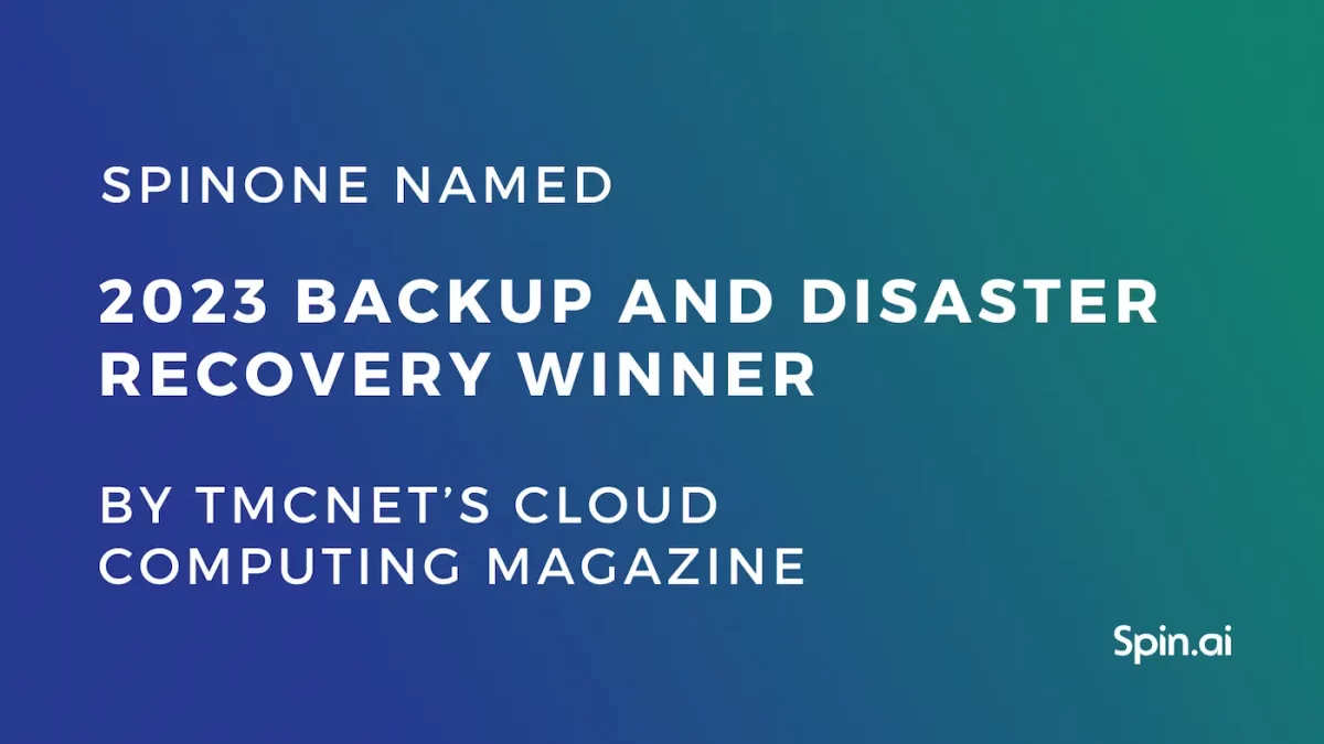 Spinone named 2023 backup disaster recovery winner