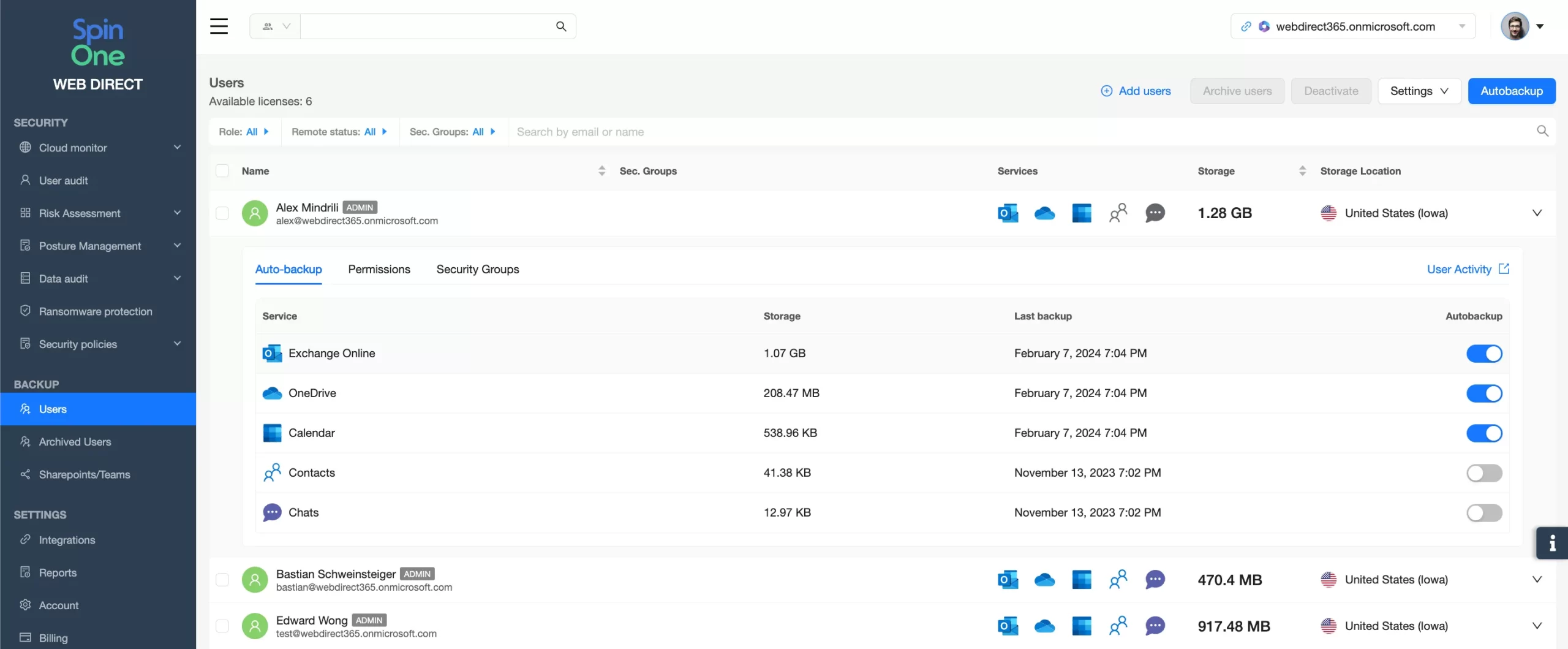 What data can be backed up from Microsoft 365? SpinBackup can back up Exchange Online, OneDrive Calendar, Contacts, Teams, and Sharepoint