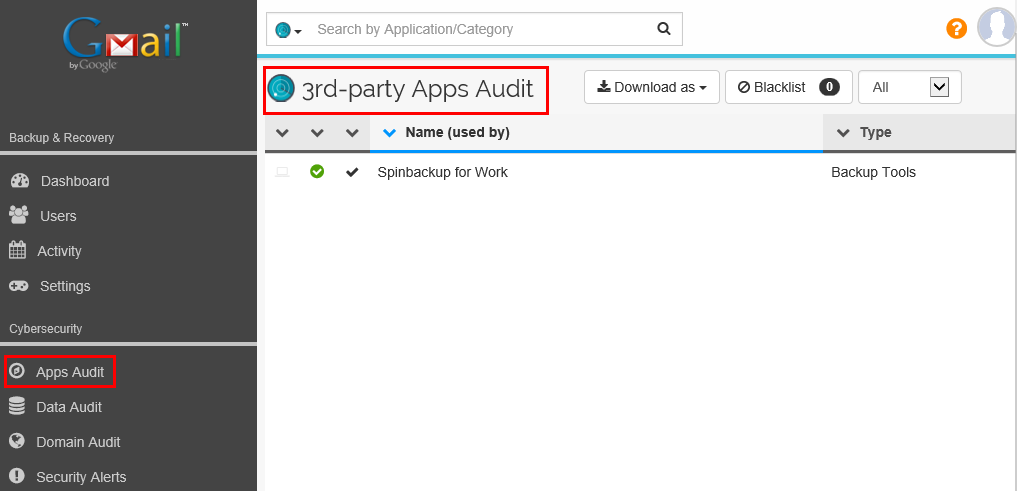 3rd-party Apps Audit Dashboard to configure Apps Audit