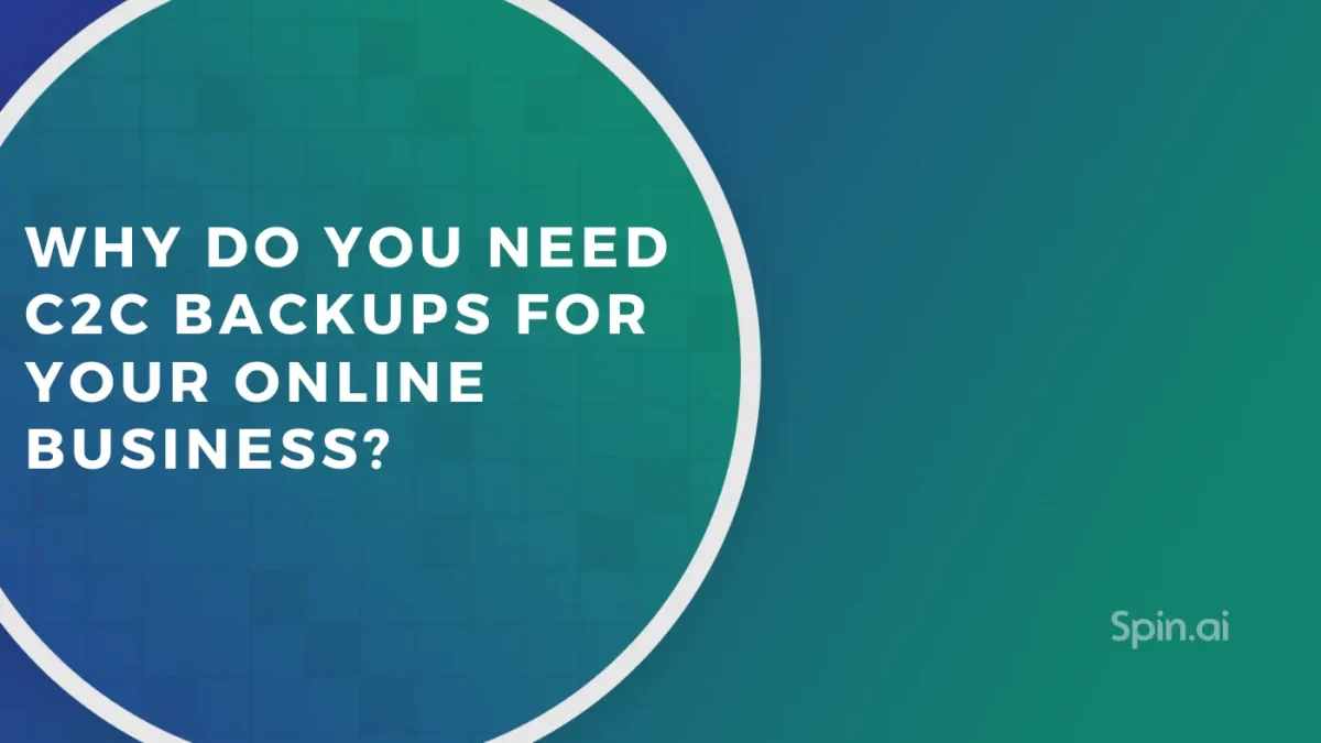 Why do you need C2C backups for your online business?