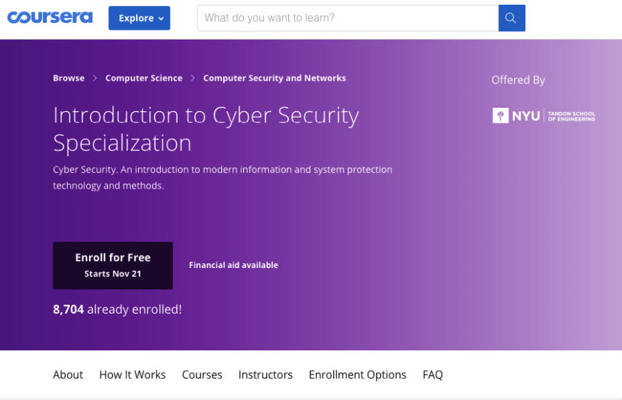 Best courses on cyber security