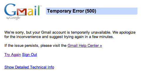 How to Backup Gmail Account: Gmail Temporary Error