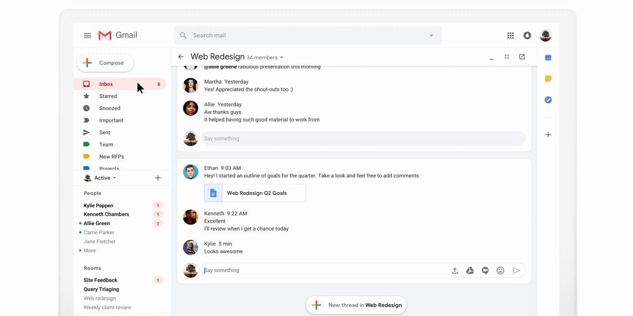 Remote collaboration software: Hangouts Chat
