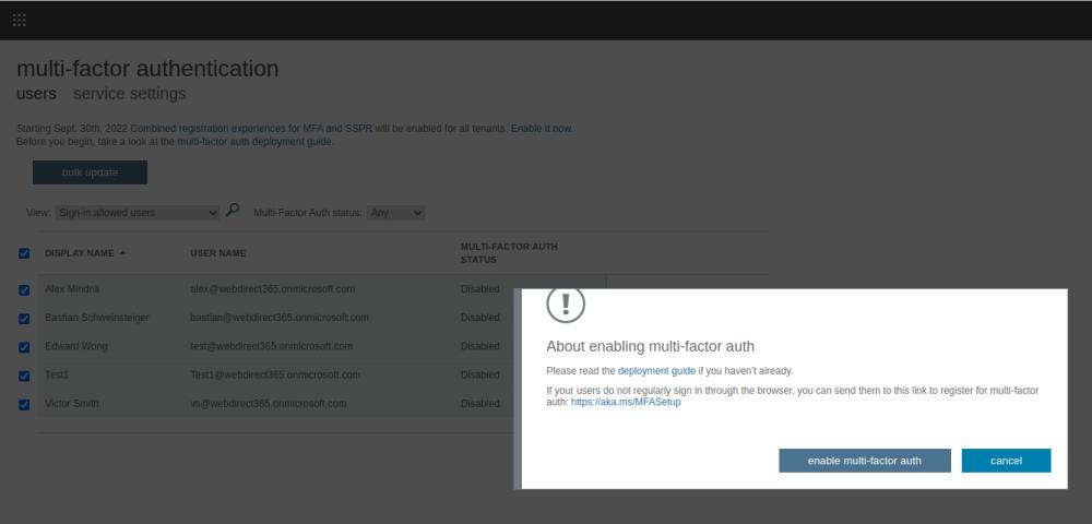 How to Enable Multi Factor Authentication Office 365