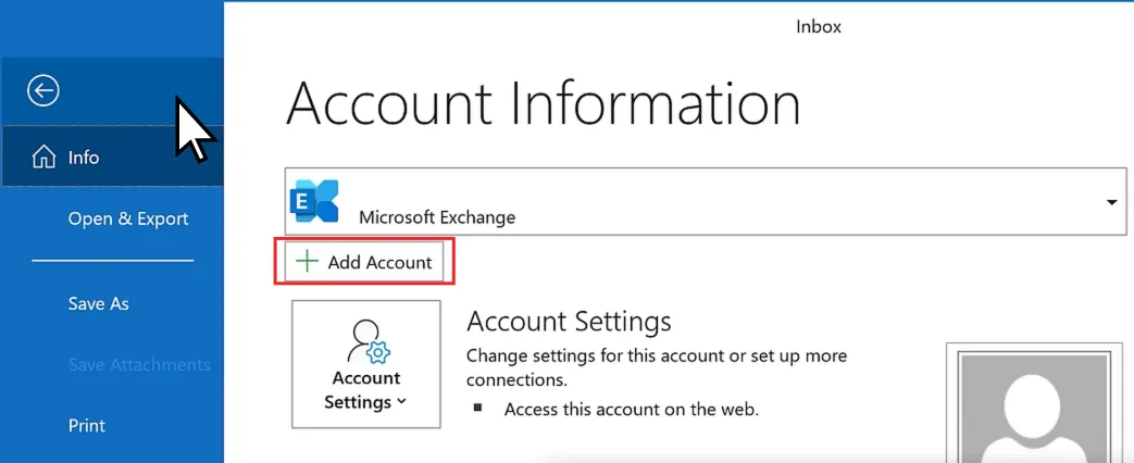 How to Setup Gmail in Outlook: add account in outlook