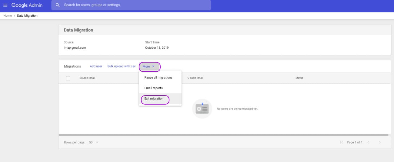 transfer google account migration center 8