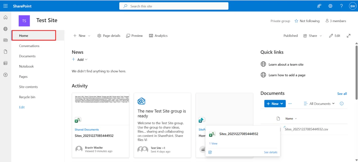 Navigate to the library or document