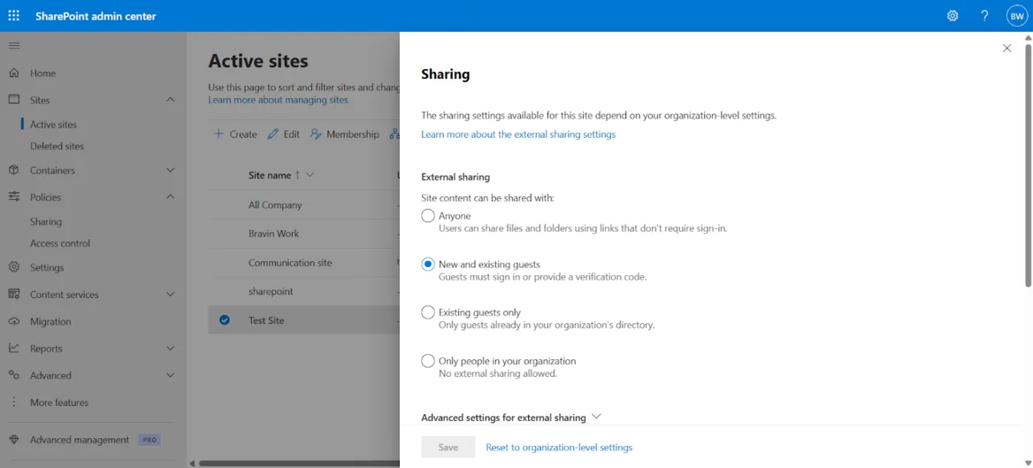 Reevaluate default People in your organization links